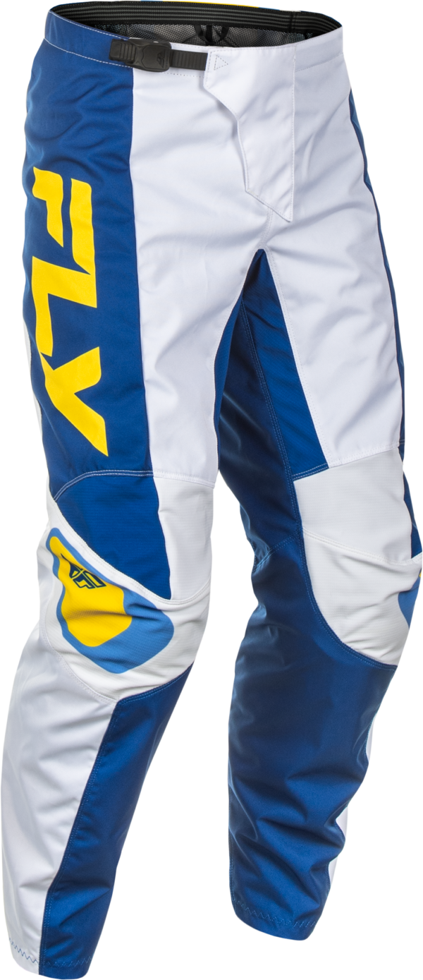 FLY RACING F-16 PANTS CA/NY WHITE/DARK BLUE/YELLOW SZ 48 - C378-93348