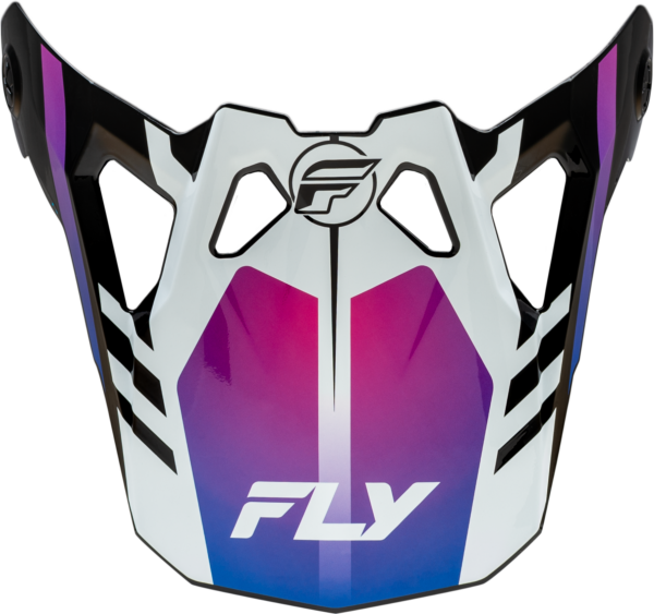 FLY RACING FORMULA CP KRYPTON VISOR WHITE/BLACK/PURPLE M-2X - 73-0049