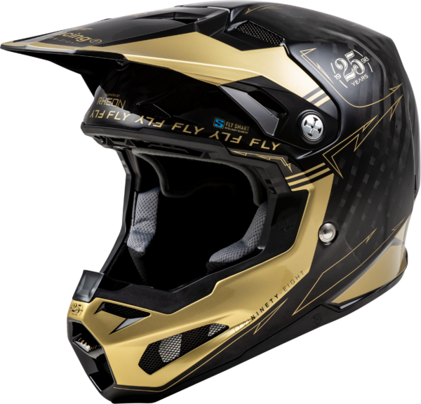 FLY RACING FORMULA S CARBON LEGACY HELMET BLACK/GOLD XS - 73-4446XS