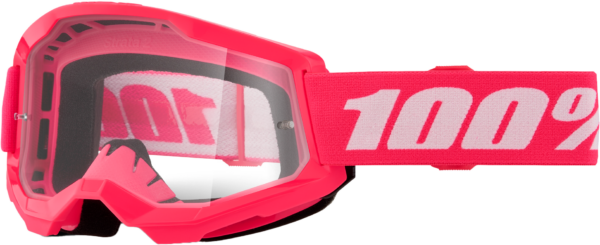 100-PERCENT STRATA 2 GOGGLE PINK CLEAR LENS - 50027-00017