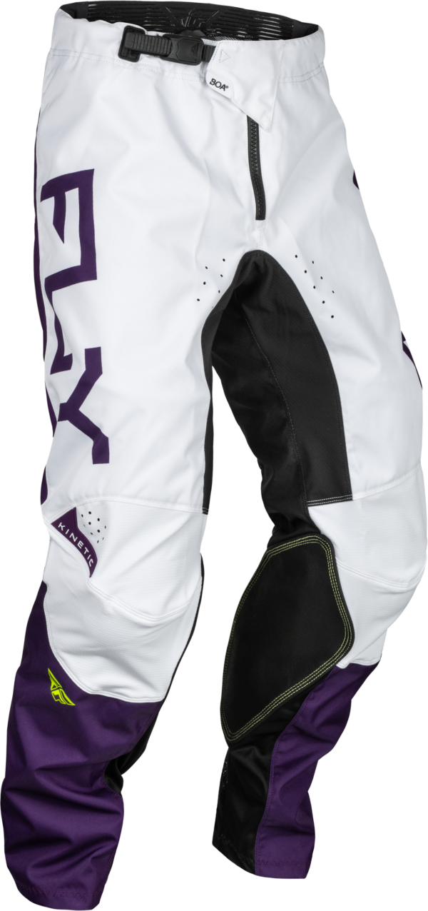 FLY RACING KINETIC RELOAD PANTS DEEP PURPLE/WHITE/HI-VIS SZ 38 - 377-53138