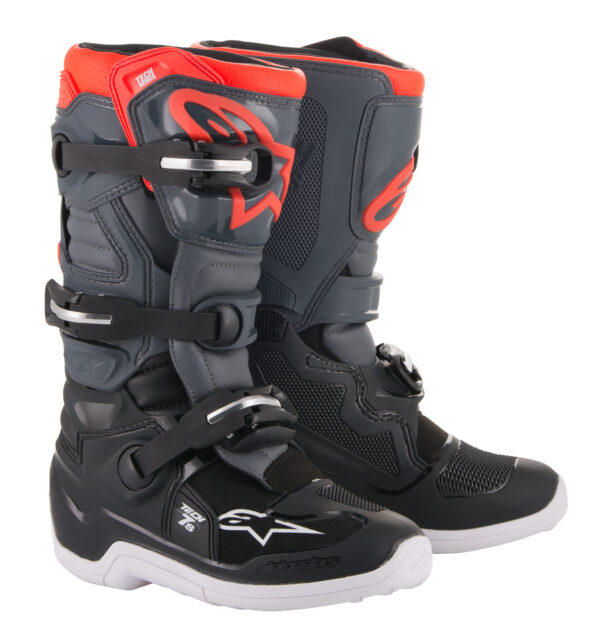 ALPINESTARS YOUTH TECH 7S BOOTS GREY/RED SZ 03 - 2015017-1133-3