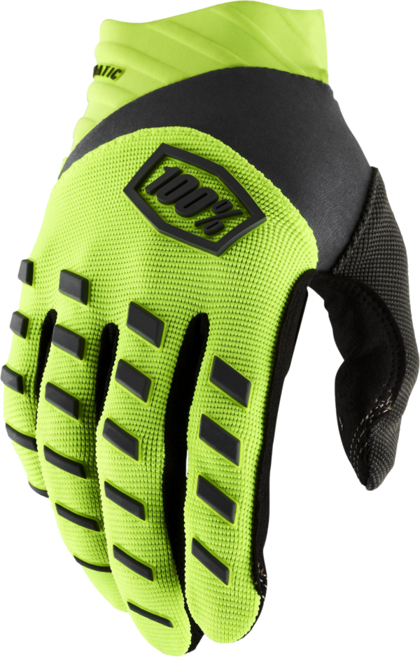 100-PERCENT AIRMATIC GLOVES FLUO YELLOW/BLACK SM - 10000-00010