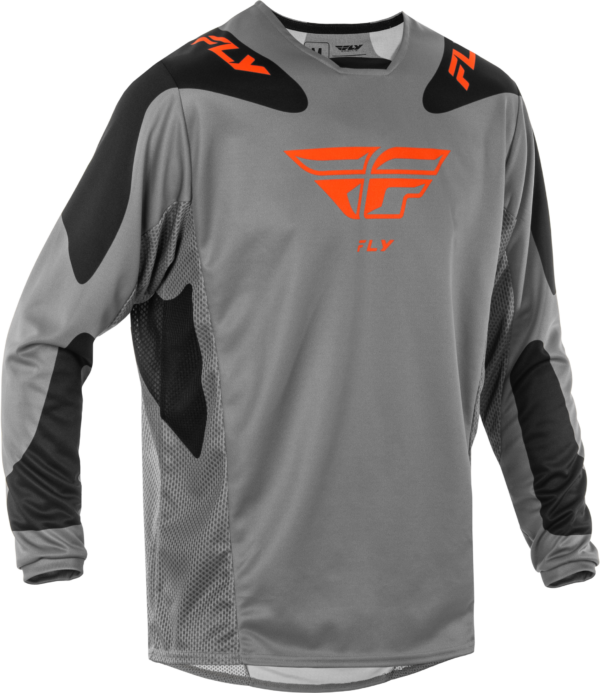 FLY RACING KINETIC SYM JERSEY GREY/ORANGE/BLACK SM - 378-422S