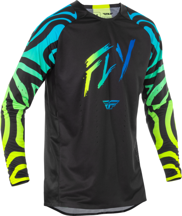 FLY RACING EVOLUTION  DST ZEN JERSEY BLACK/BLUE/HI-VIS SM - 378-124S