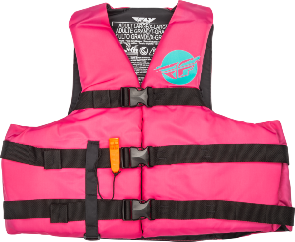 FLY RACING NYLON FLOTATION VEST NEON PINK/TEAL SM/MD - 221-30414S