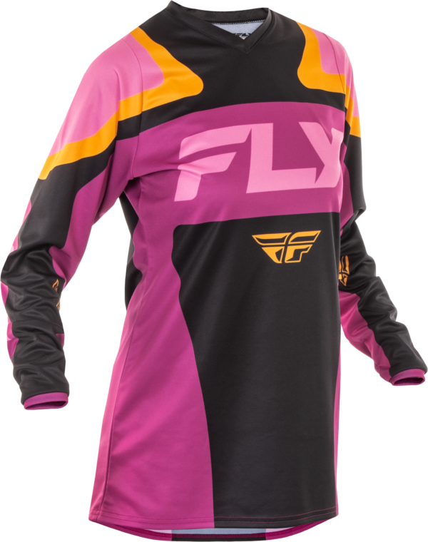 FLY RACING WOMEN'S F-16 JERSEY BLACK/MAUVE/YELLOW 2X - 378-8222X