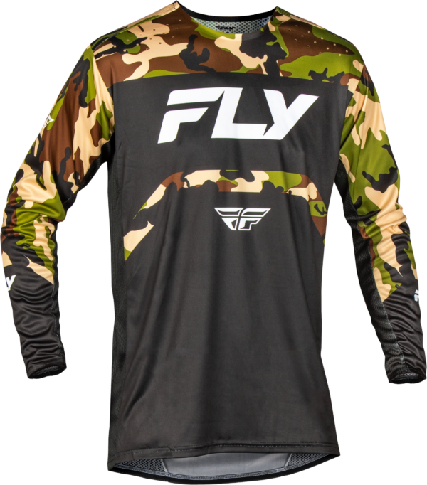 FLY RACING YOUTH RAYCE BICYCLE JERSEY BLACK/CAMO YS - 378-050YS