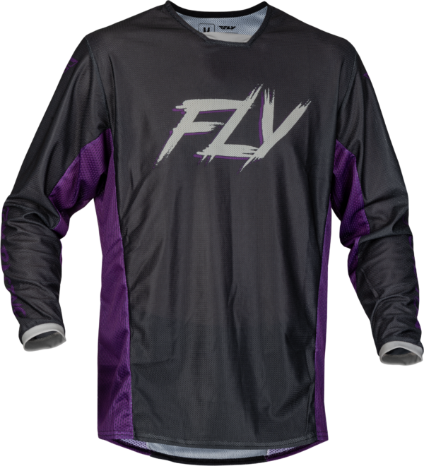 FLY RACING KINETIC MESH RAVE JERSEY BLACK/PURPLE/SILVER LG - 377-310L