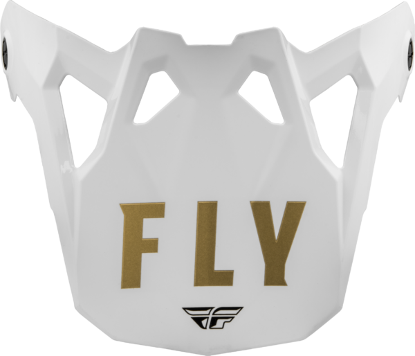 FLY RACING FORMULA CP SLANT VISOR BLACK/WHITE/GOLD YM-SM - 73-87311S