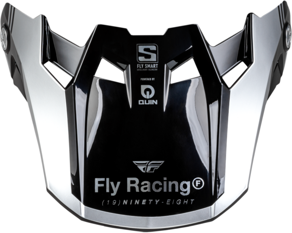 FLY RACING FORMULA S CARBON LEGACY VISOR BLUE CARBON/SILVER YL/SM - 73-4458