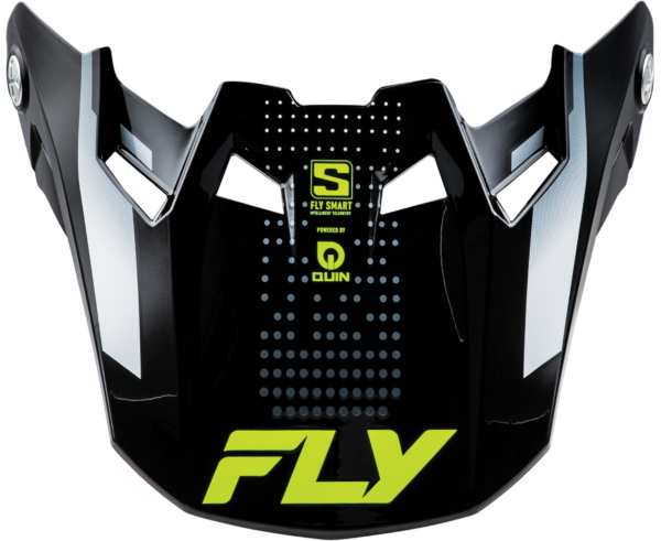 FLY RACING FORMULA S CARBN PROTOCOL VISOR BLACK CARBON/GREY/HI-VIS XL/2X - 73-4471