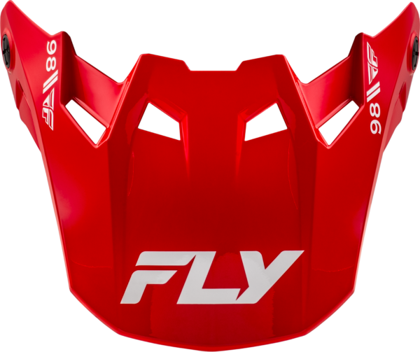 FLY RACING FORMULA CC OBJECTIVE VISOR RED/WHITE MD/LG - 73-4356