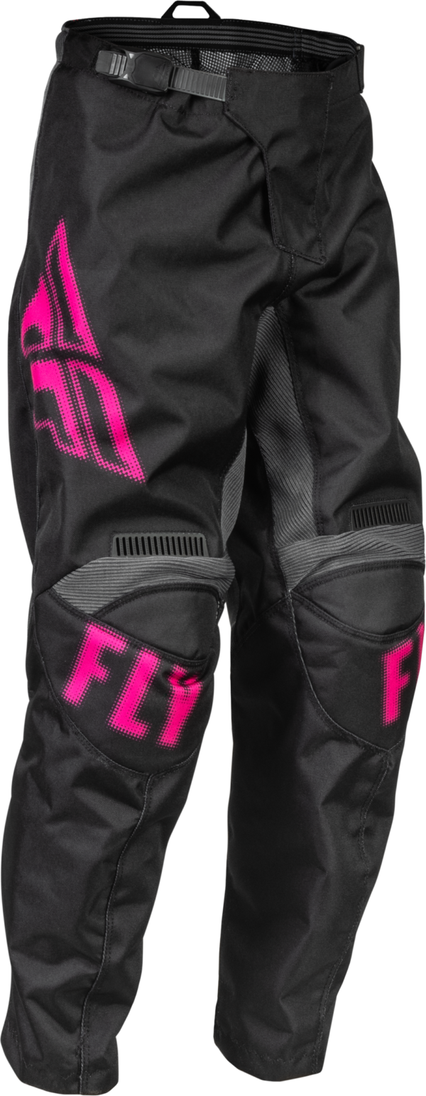 FLY RACING YOUTH F-16 PANTS BLACK/PINK SZ 22 - 376-23122