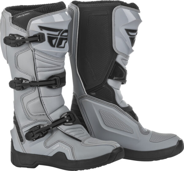 FLY RACING MAVERIK BOOTS GREY/BLACK SZ 12 - 364-68012