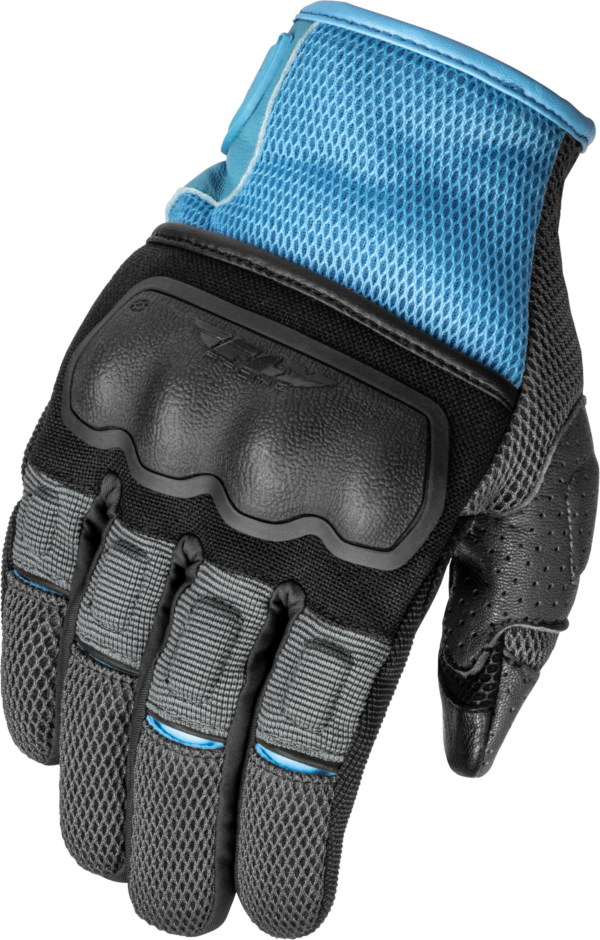 FLY RACING WOMEN'S COOLPRO FORCE GLOVES GREY/BLUE LG - 476-6303L