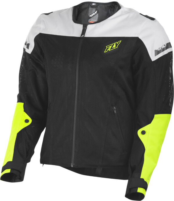 FLY RACING FLUX AIR MESH JACKET BLACK/HI-VIS SM - #6179 477-4075~2