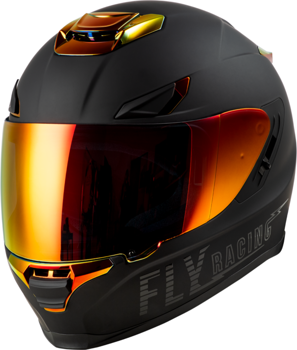 FLY RACING SENTINEL RECON HELMET MATTE BLACK/FIRE CHROME XS - 73-8427XS