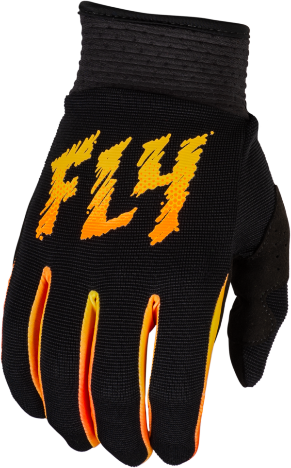 FLY RACING YOUTH F-16 GLOVES BLACK/YELLOW/ORANGE YXS - 377-211YXS