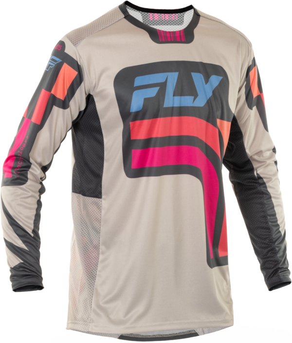 FLY RACING YOUTH LITE VICE JERSEY LIGHT GREY/PINK/CORAL YXL - 378-724YXL