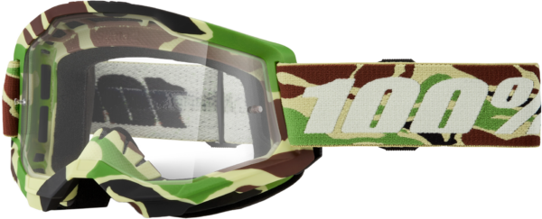 100-PERCENT STRATA 2 GOGGLE WAR CAMO CLEAR LENS - 50027-00024