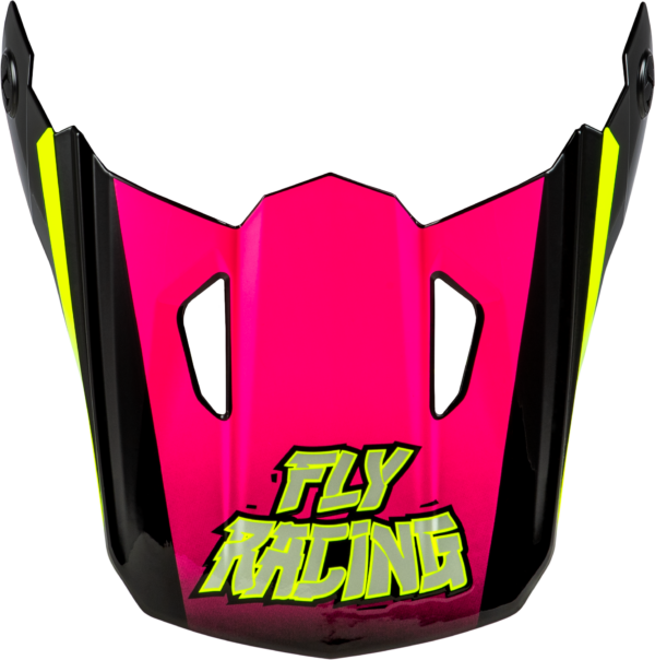 FLY RACING YOUTH KINETIC SCORCHED HELMET VISOR NEON PNK/HIVIS/BLK YS-YL - 73-8675