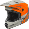 FLY RACING KINETIC STRAIGHT EDGE HELMET MATTE ORANGE/GREY LG - 73-8638L - Image 3