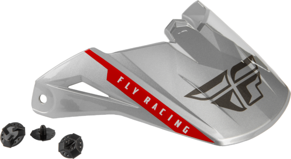 FLY RACING KINETIC DRIFT HELMET VISOR CHARCOAL/LITE GREY/RED - F73-88204