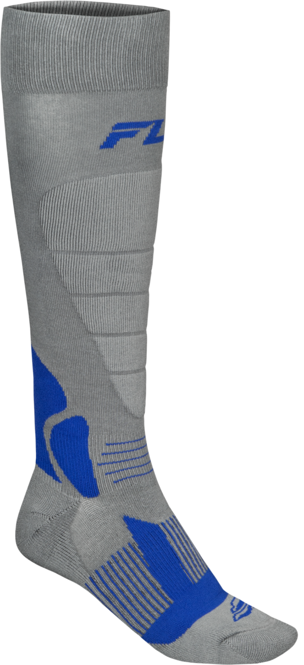 FLY RACING SNOW HEAVYWEIGHT WOOL SOCK GREY/BLUE SM/MD - 350-0571S