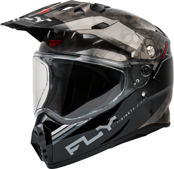 FLY RACING TREKKER KRYPTEK CONCEAL HELMET BLACK/GREY/WHITE XS - 73-7027XS