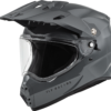 FLY RACING TREKKER SOLID HELMET GREY MD - 73-7020M - Image 2