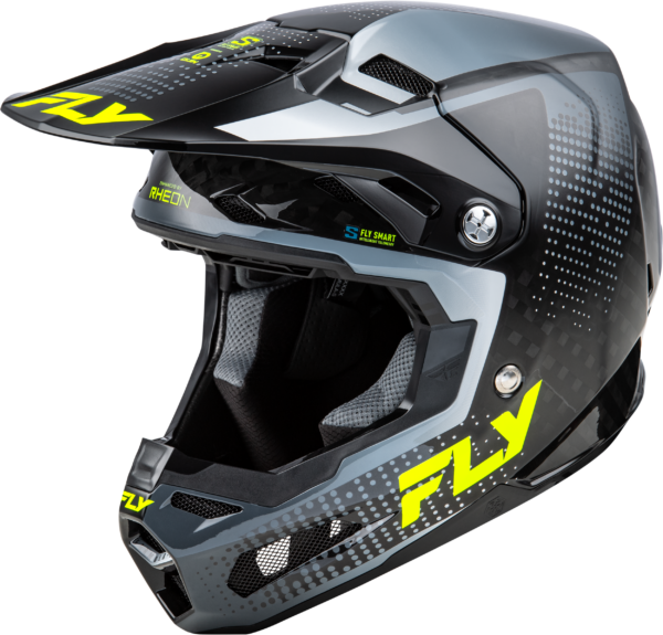 FLY RACING FORMULA S CARBON PROTOCOL HLMT BLACK CARBON/GREY/HI-VIS SM - 73-4464S