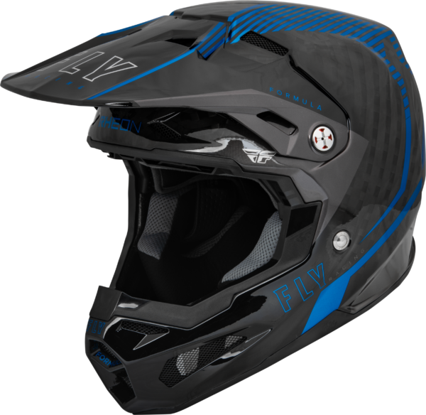 FLY RACING YOUTH FORMULA CARBON TRACER HELMET BLUE/BLACK YL - 73-4440YL