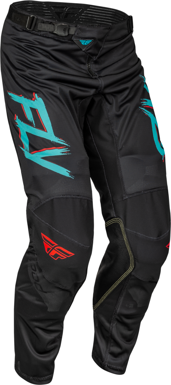 FLY RACING KINETIC MESH RAVE PANTS RED/BLACK/MINT SZ 40 - 377-32240