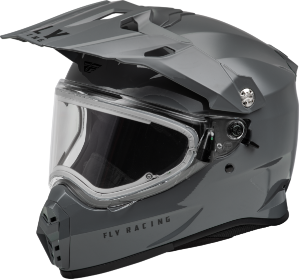 FLY RACING TREKKER CW SOLID HELMET ELEC SHLD GREY MD - 73-31365M