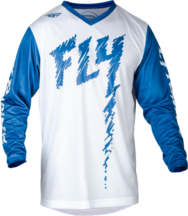 FLY RACING YOUTH F-16 JERSEY TRUE BLUE/WHITE YL - 377-223YL