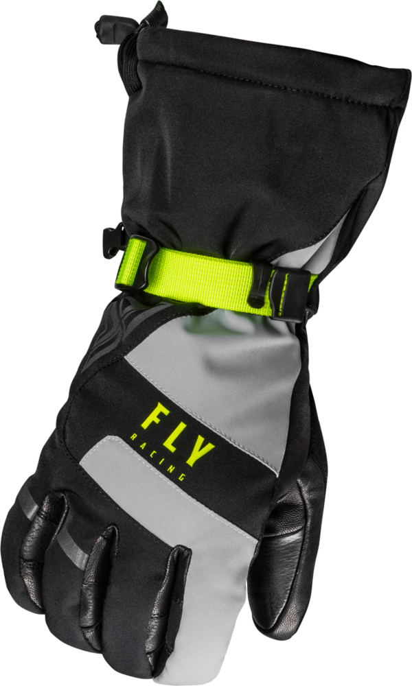 FLY RACING HIGHLAND GLOVES BLACK/GREY/HI-VIS LG - 363-3951L