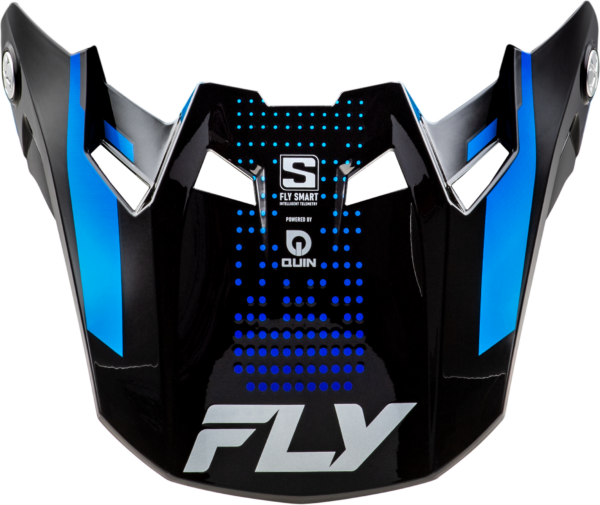 FLY RACING FORMULA S CARBN PROTOCOL VISOR BLACK CARBON/BLUE XL/2X - 73-4477