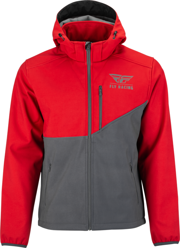 FLY RACING CHECKPOINT JACKET GREY/RED SM - 354-6384S