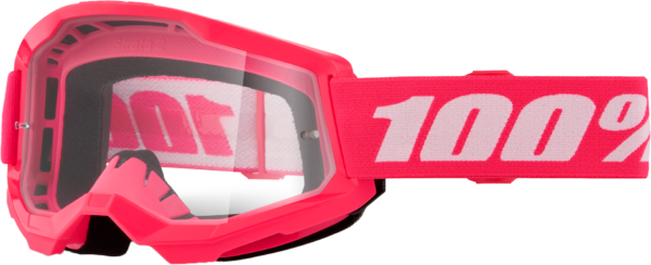 100-PERCENT STRATA 2 JUNIOR GOGGLE PINK CLEAR LENS - 50031-00011