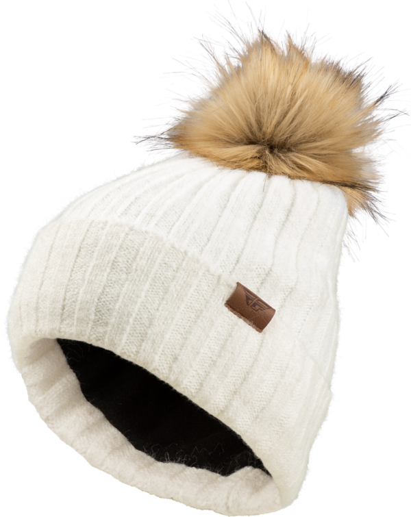 FLY RACING FLY WOMEN'S SNOW POM BEANIE BEIGE - 22-3252 BEIGE