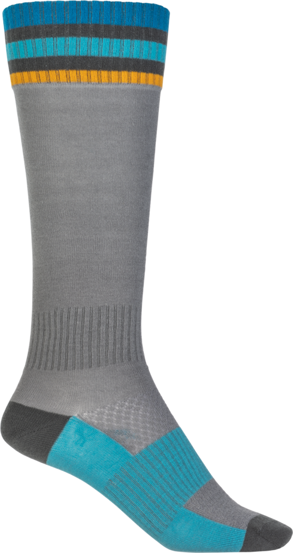 FLY RACING MX SOCKS THIN GREY SM/MD - 350-0541S