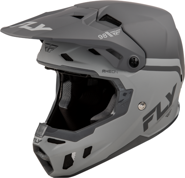 FLY RACING FORMULA CC OBJECTIVE HELMET MATTE BLACK/GREY XS - 73-4346XS