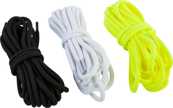 FLY RACING MARKER BOOT LACES BLACK/HI-VIS/WHITE 3/PR - 361-99630