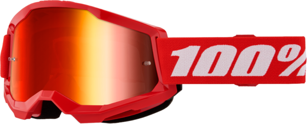 100-PERCENT STRATA 2 GOGGLE RED MIRROR RED LENS - 50028-00018