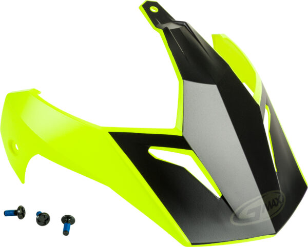 GMAX VISOR W/SCREWS SCUD MATTE HI-VIS/BLACK GM-11 - G011099