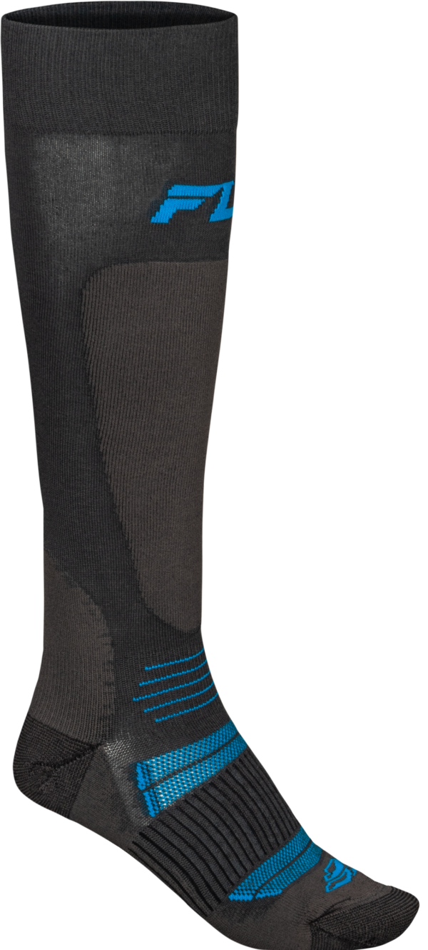 FLY RACING SNOW MIDWEIGHT WOOL SOCK GREY/BLUE LG/XL - 350-0574L