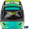 FLY RACING YOUTH WERX-R CARBON HELMET HI-VIS/TEAL CARBON YL - 73-9223YL - Image 2