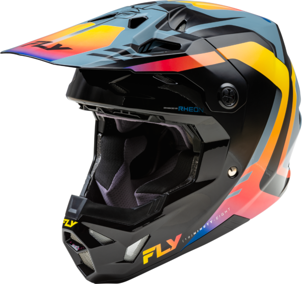 FLY RACING FORMULA CP KRYPTON HELMET GREY/BLACK/ELECTRIC FADE XS - 73-0038XS