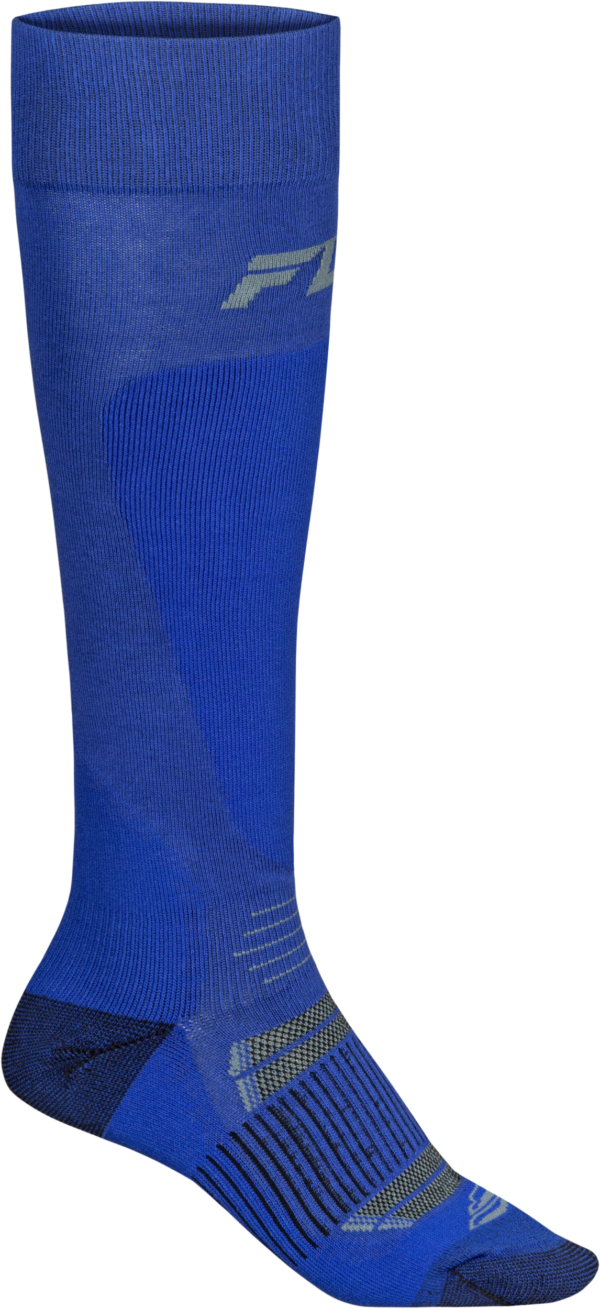 FLY RACING SNOW MIDWEIGHT WOOL SOCK BLUE LG/XL - 350-0575L